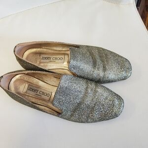 Jimmy Choo Women's Silver Loafers